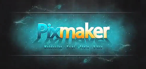 Animation vidéo du logo Pixmaker